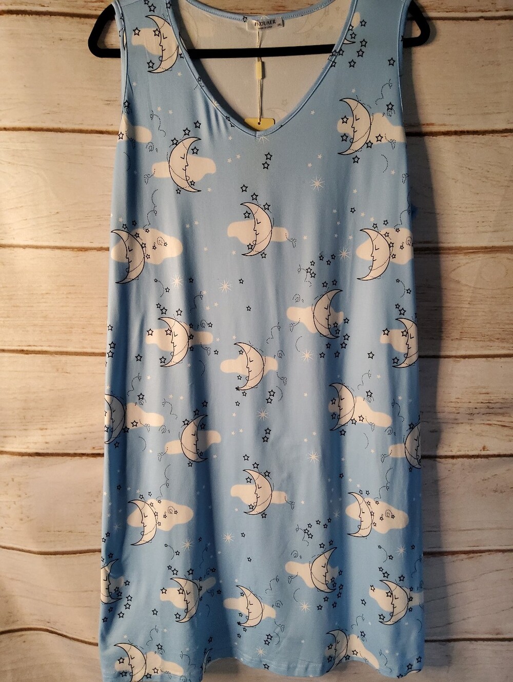 Women's Sleeveless Nightgown Trio -Light Blue Moon & Stars, Pink Sheep Print 2XL - Picture 12 of 16